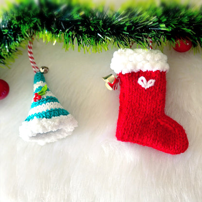 Shimmer Christmas Hat & Santa Booties Ornament Set