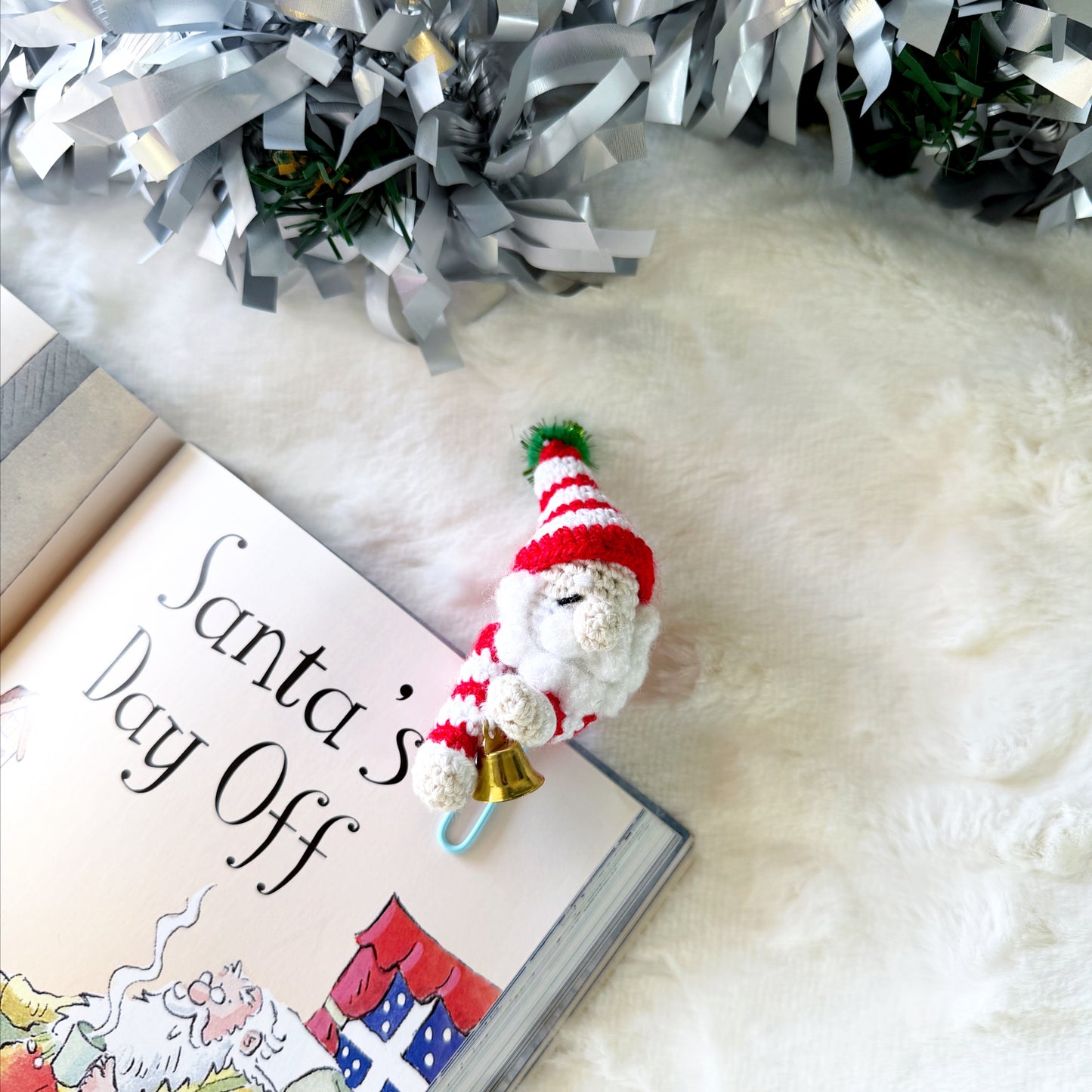 Sleeping Santa Bookmark