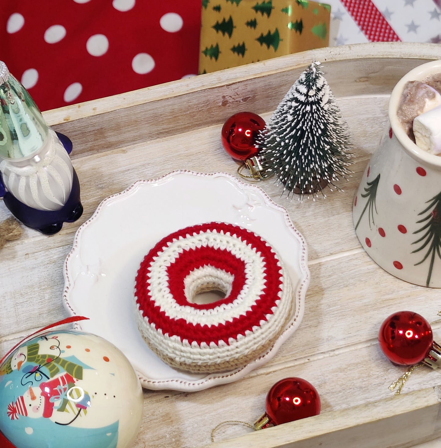 Swirls Donut Ornament