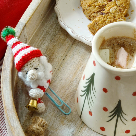 Sleeping Santa Bookmark