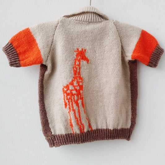Brown & Orange Giraffe Sweater