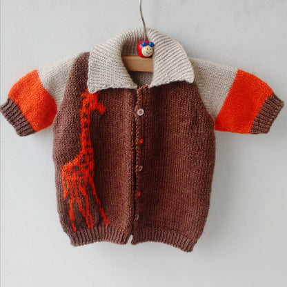 Brown & Orange Giraffe Sweater