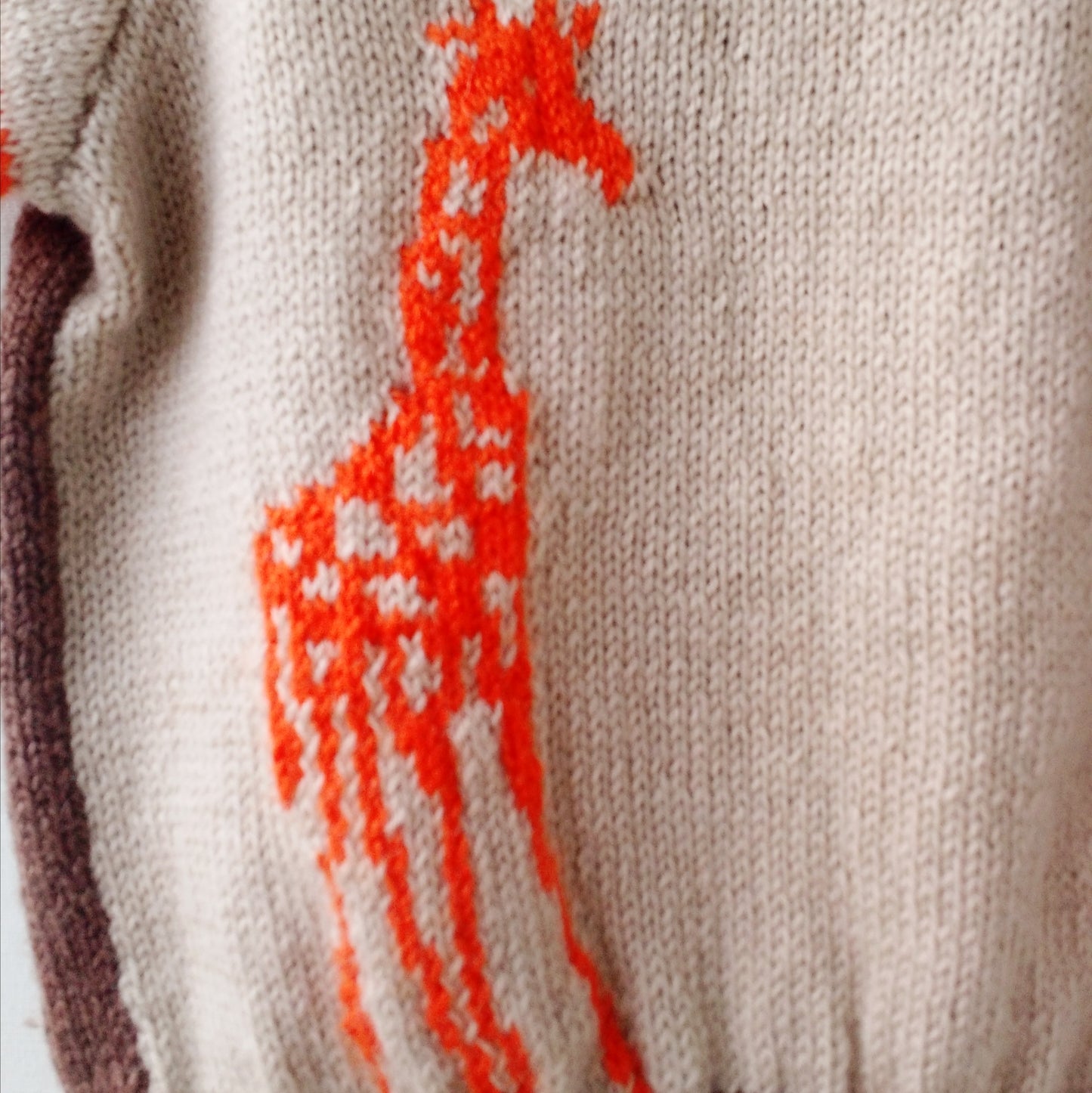 Brown & Orange Giraffe Sweater