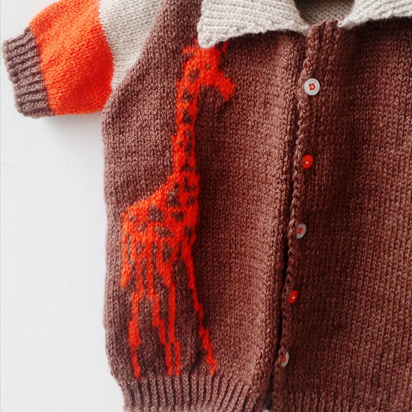 Brown & Orange Giraffe Sweater