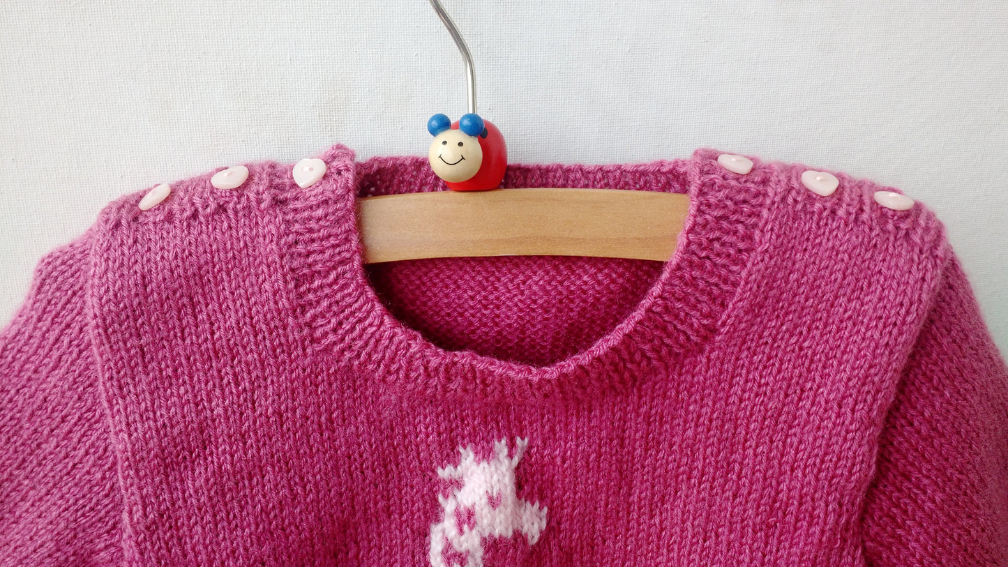 Dull Rose Giraffe Sweater