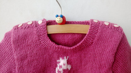 Dull Rose Giraffe Sweater