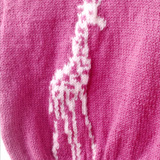 Dull Rose Giraffe Sweater