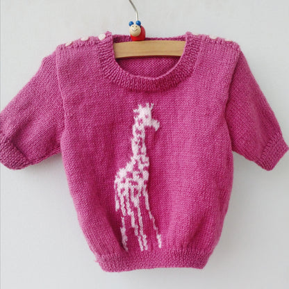 Dull Rose Giraffe Sweater