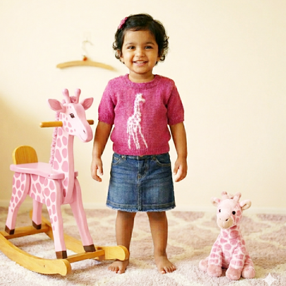 Dull Rose Giraffe Sweater