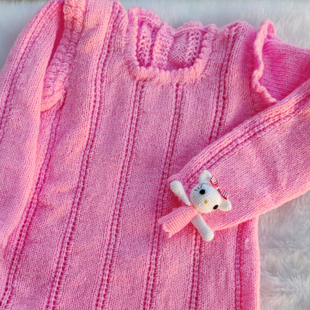 Strawberry Pink Sweater Dress