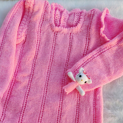 Strawberry Pink Sweater Dress