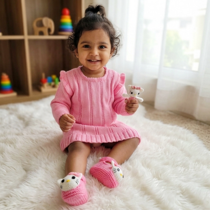 Strawberry Pink Sweater Dress