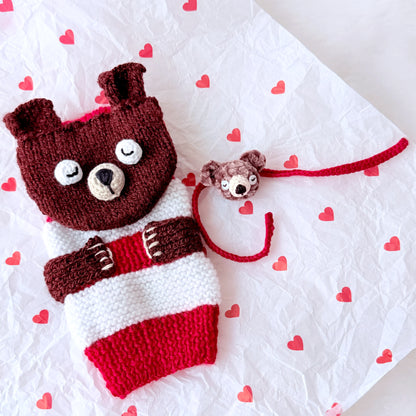 Teddy Bottle Cozy Gift Box