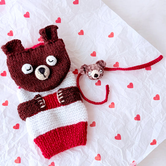 Teddy Bottle Cozy Gift Box